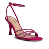Sandalia tacón strass fucsia corina