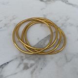 Pulsera lisa pan de oro fina