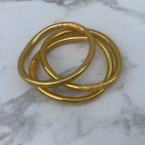 Pulsera lisa pan de oro gruesa