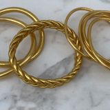 Pulsera lisa pan de oro fina