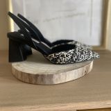 Zapato tacón bicolor corina