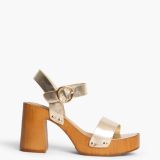 Zapato tacón resina color oro corina