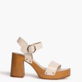Zapato tacón resina color beige corina