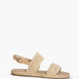 Sandalia ganchillo beige corina