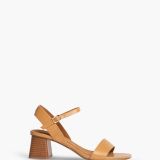 Sandalia tacón camel corina