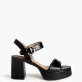 Zapato  tacón sandalia  plataforma  negro