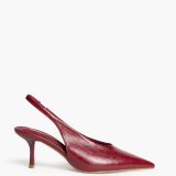 Zapato tacón salón cereza